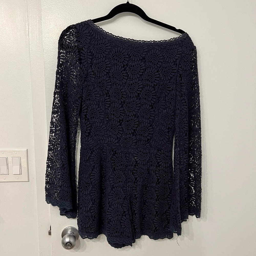 Navy blue romper - so cute!